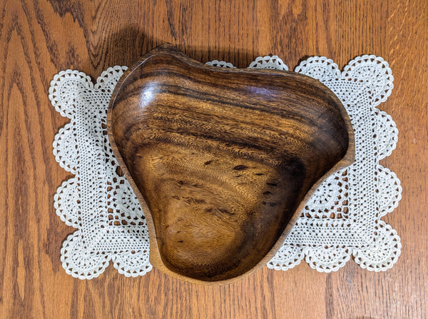 Wood Bowl with Wood Fruit