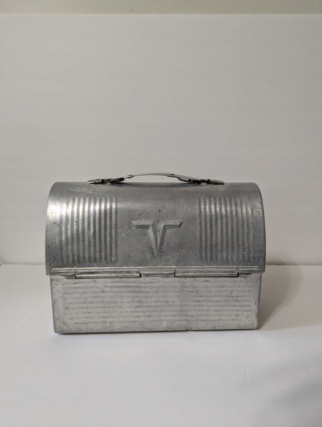 Vintage Aluminum Lunch Box with Thermos