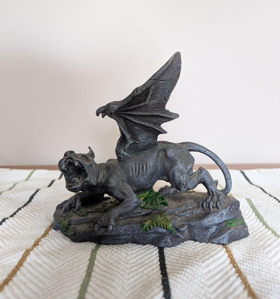 Summit Collection Gargoyle with Wings Crawling on Rock