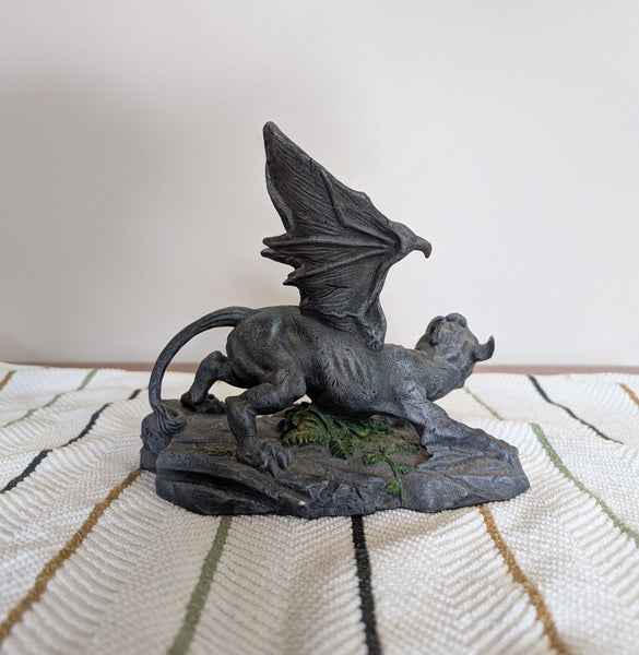 Summit Collection Gargoyle with Wings Crawling on Rock