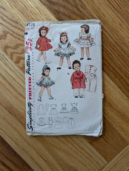 Vintage Doll Clothes Patterns
