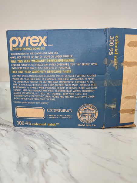 3 Piece Pyrex Mixing Bowl Set