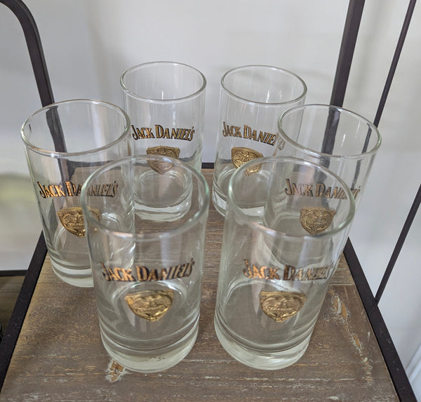 Jack Daniel Gold Medal Highball Glasses - set of 6