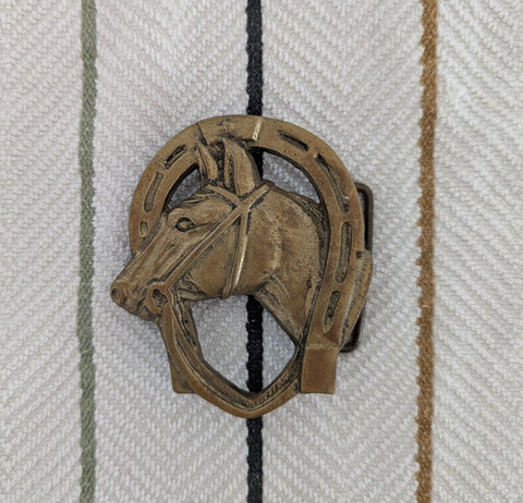 Brass Horse Head Belt Buckle