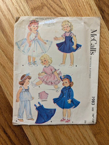 Vintage Doll Clothes Patterns