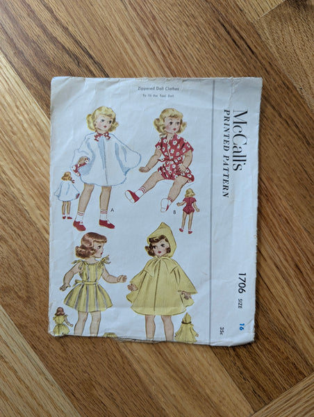 Vintage Doll Clothes Patterns