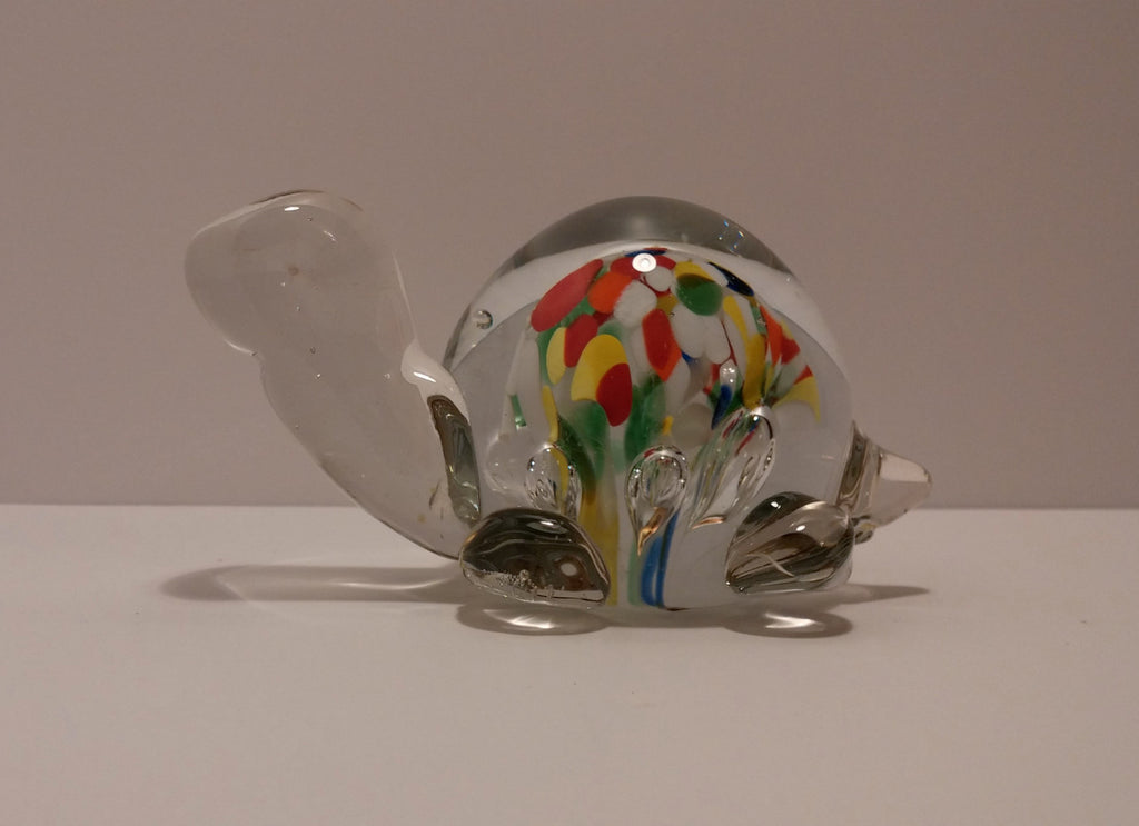 Vintage Glass Tortoise Paperweight