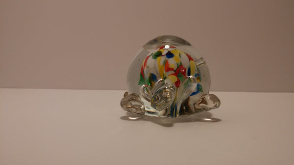 Vintage Glass Tortoise Paperweight