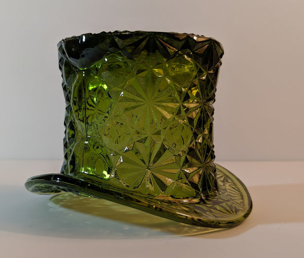 Green Glass Hat - Button and Daisy