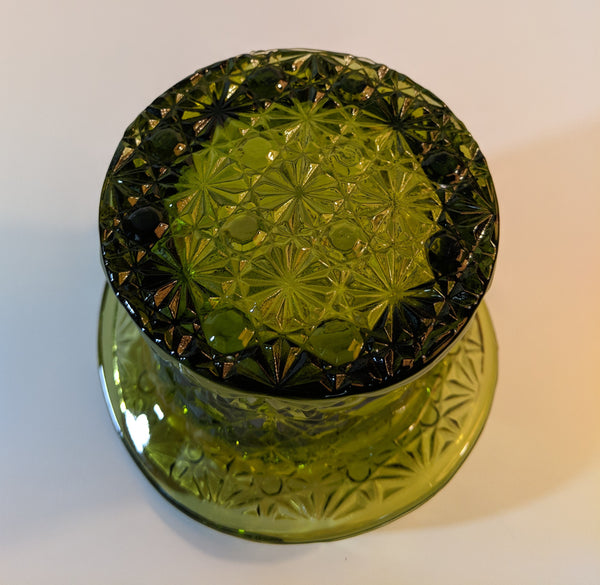Green Glass Hat - Button and Daisy