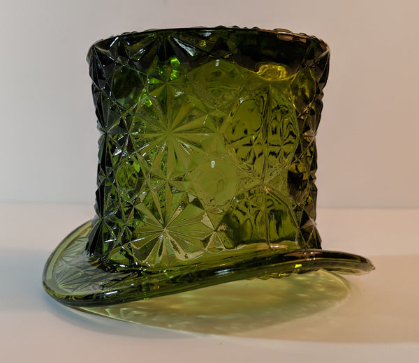 Green Glass Hat - Button and Daisy