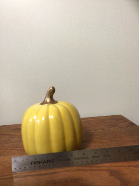 Yellow Ceramic Pumkin