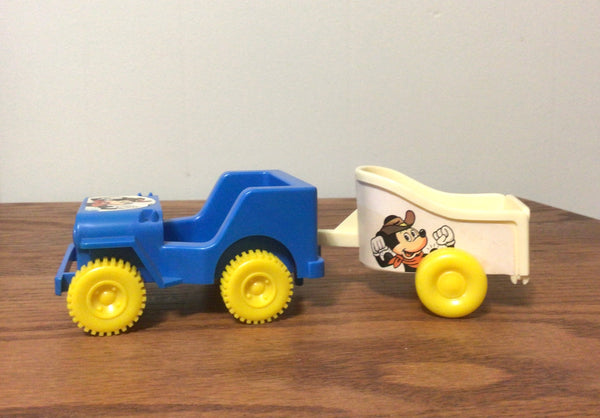 Walt Disney Mouse Power Ranch Jeep, Trailer and Wagon