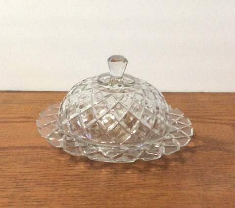 Round Covered Butter Waterford Clear by Anchor Hocking