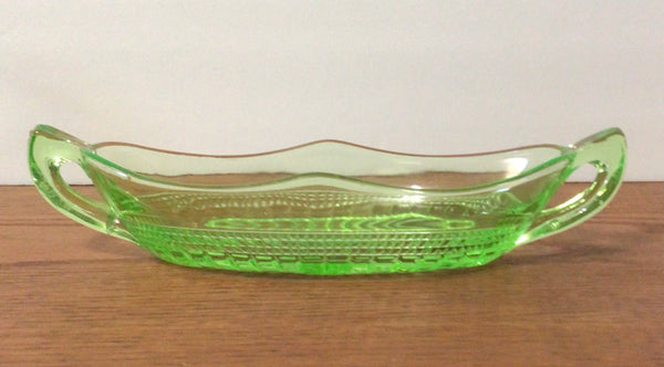 Vintage Green Celery Dish