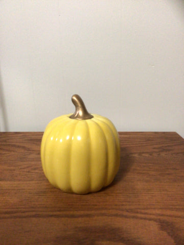 Yellow Ceramic Pumkin