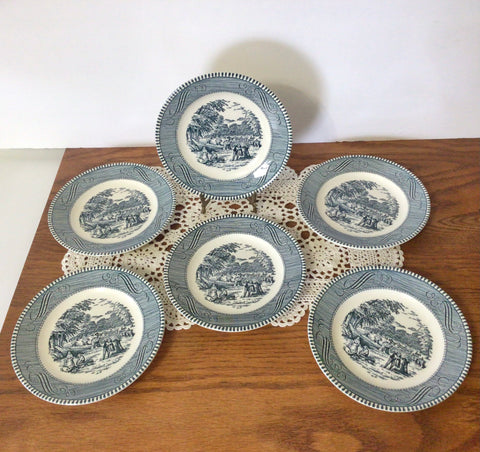 Currier and Ives Dessert Plates