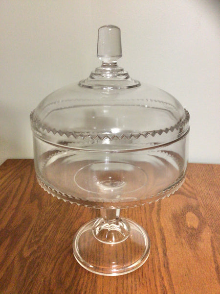 Vintage Clear Glass Compote