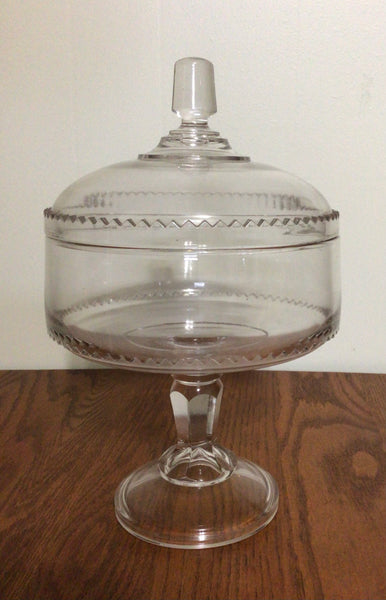Vintage Clear Glass Compote