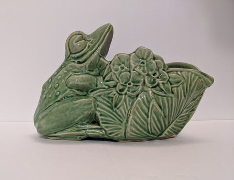 McCoy Ceramic Frog Planter